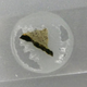 A volcanic rock sample on a slide.